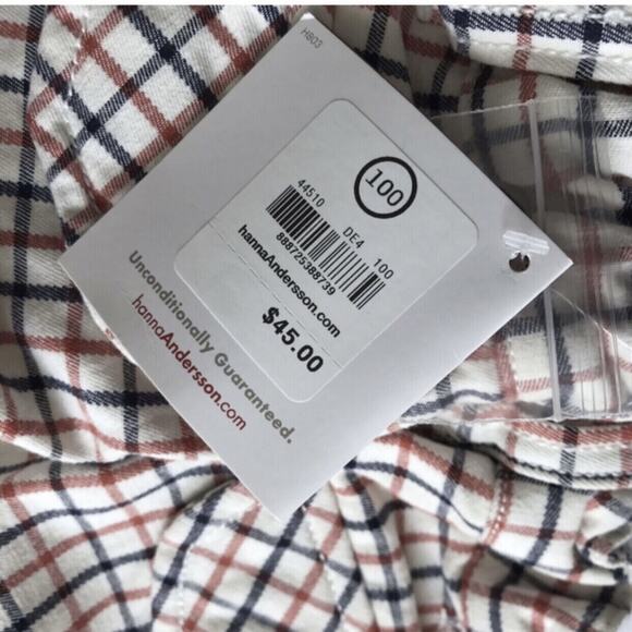 NWT Hanna Andersson Plaid Cargo Shorts Size 4 - Picture 4 of 7